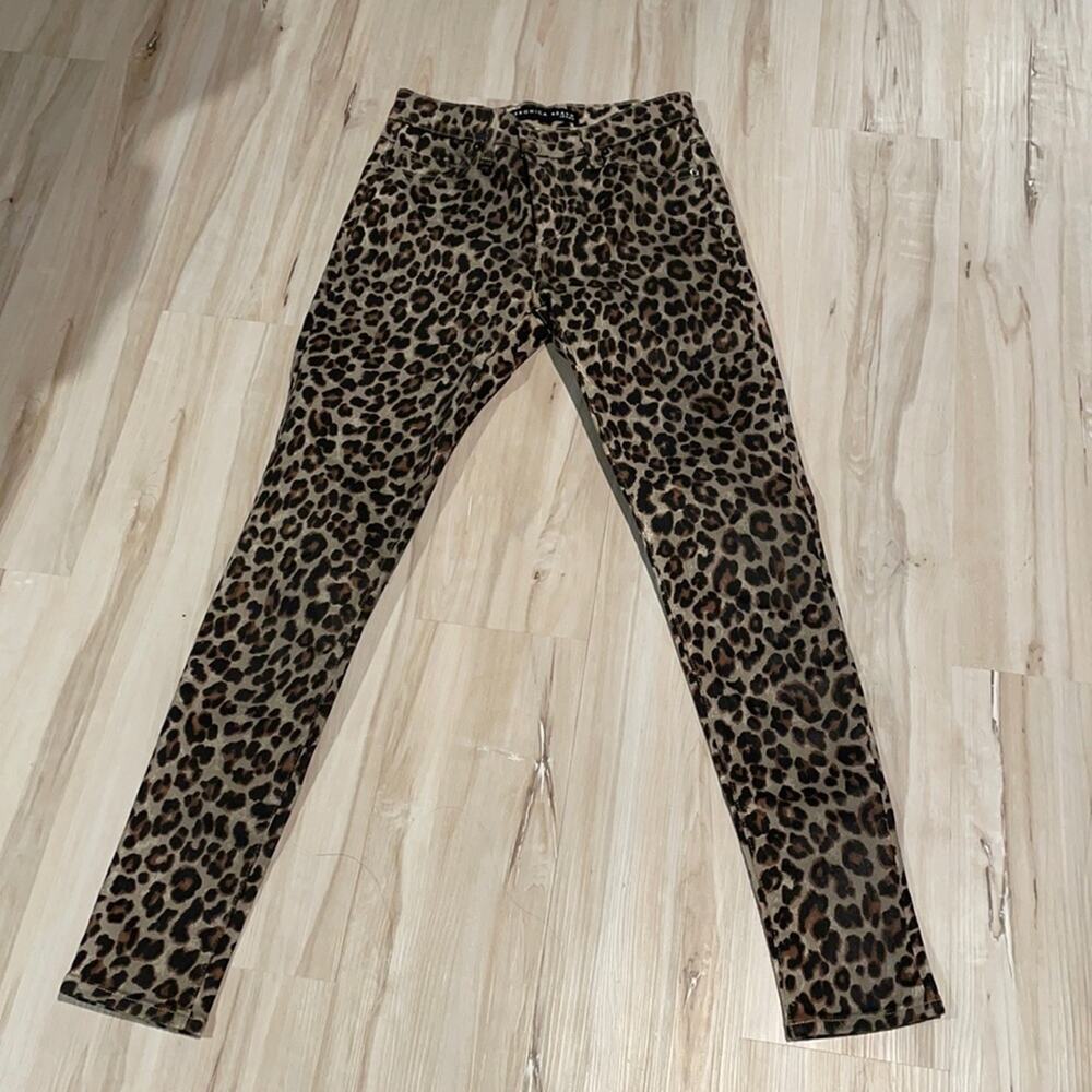 Veronica Beard Brooke Skinny midrise leopard print jeans size 25/0 - Picture 3 of 6
